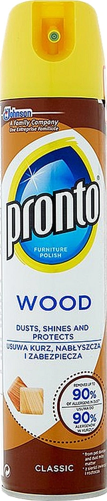 Leštěnka Pronto wood polish na dřevo spray 250ml