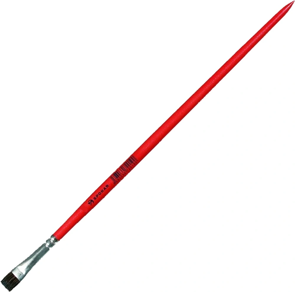 Štětec umělecký plochý červený 7231 č.4