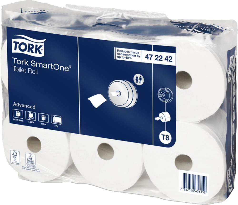 Toaletní papír 2vr.středové odvíjení Tork 472242 SmartOne T8 6ks