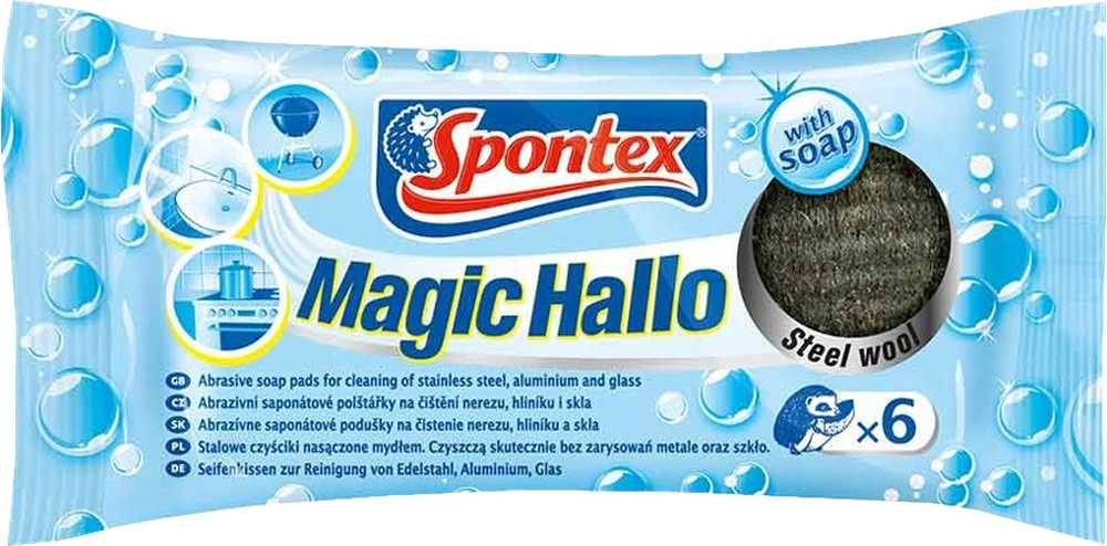 Drátěnka kovová napuštěná na nerez 6ks