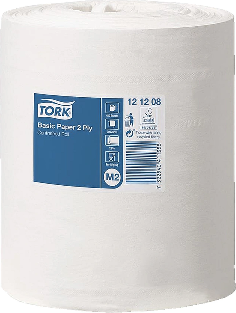 Papírové ručníky role 2vr Tork 121208 bílá 135m