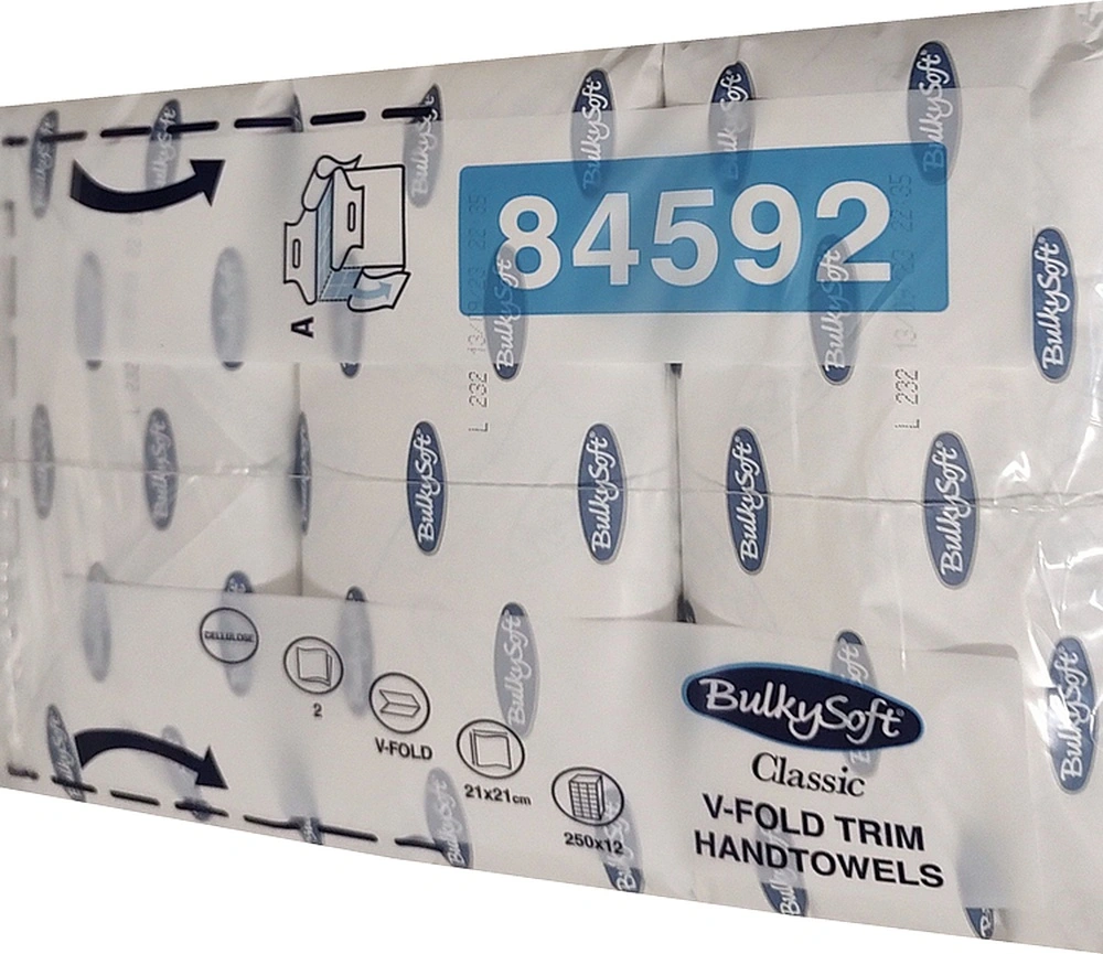 Papirové ručníky ZZ 2vr 84550 celuloza  bílé 3000ks 21x21cm