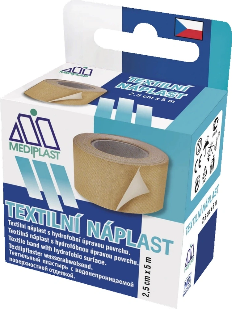 Náplast textilní cívka 2,5cm x 5m 1121