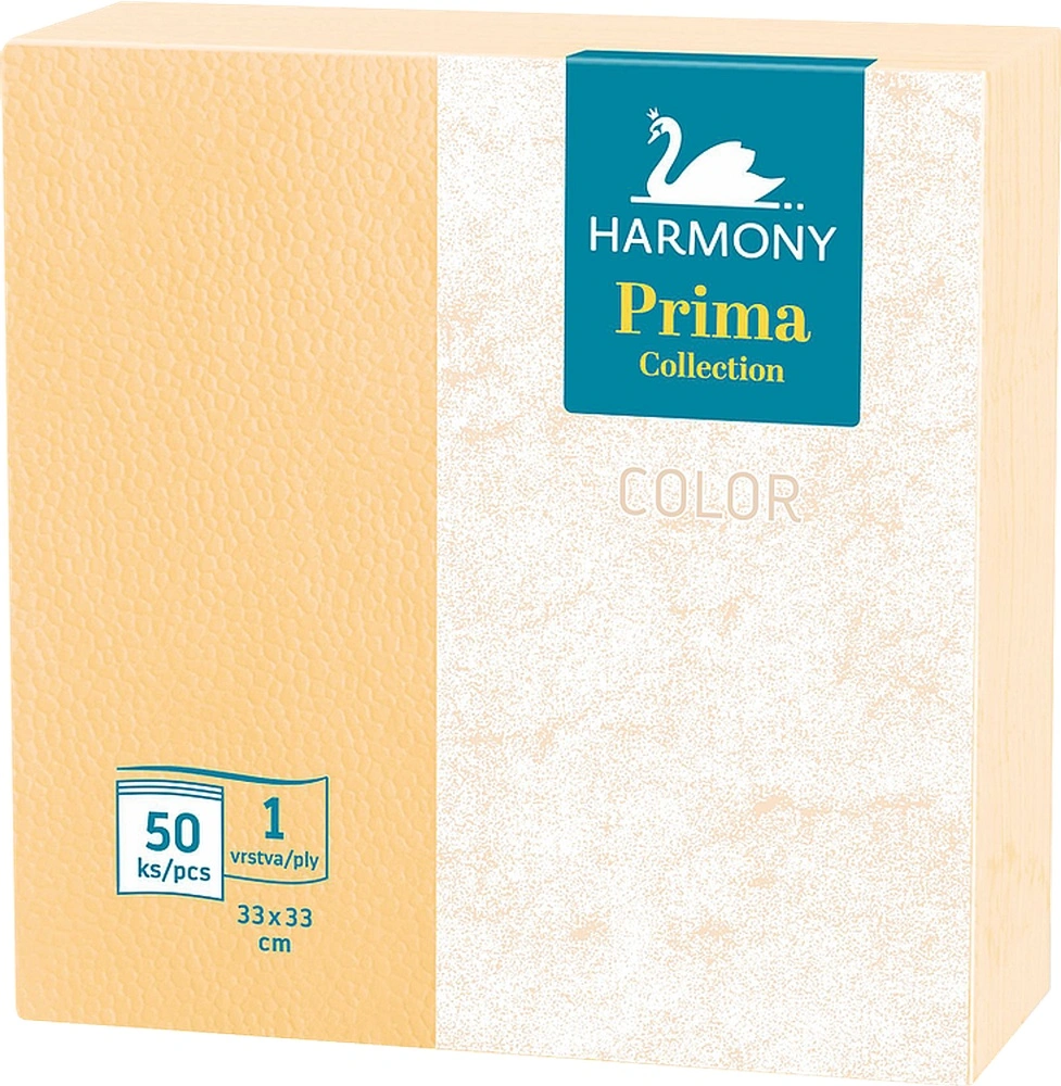 Ubrousky 1vr 33x33cm  Harmony žluté 50ks