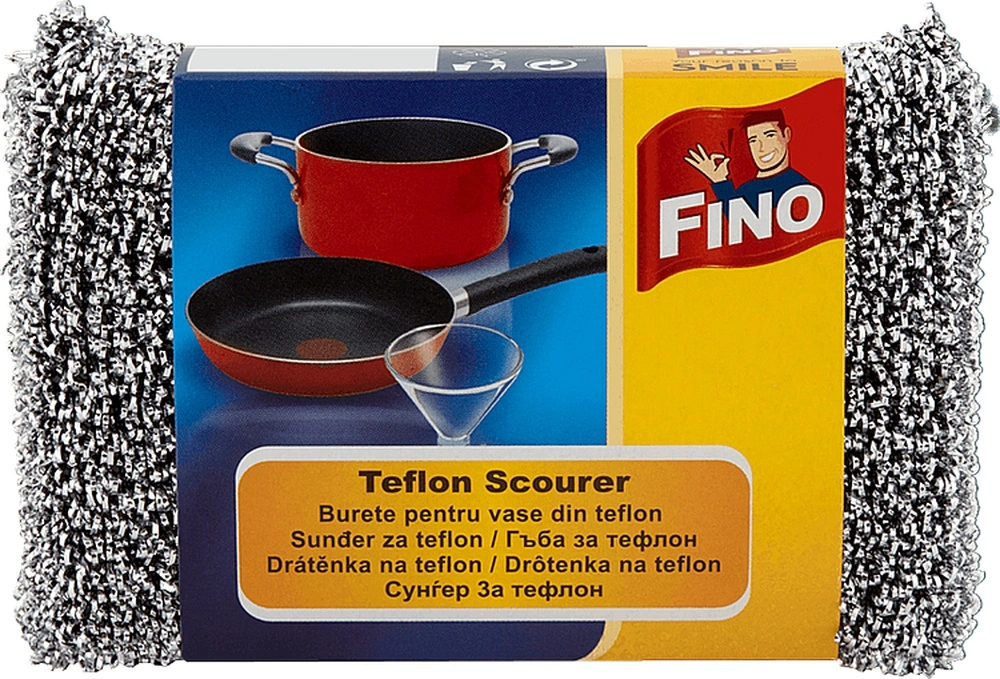 Drátěnka s houbičkou na teflon 11x7cm