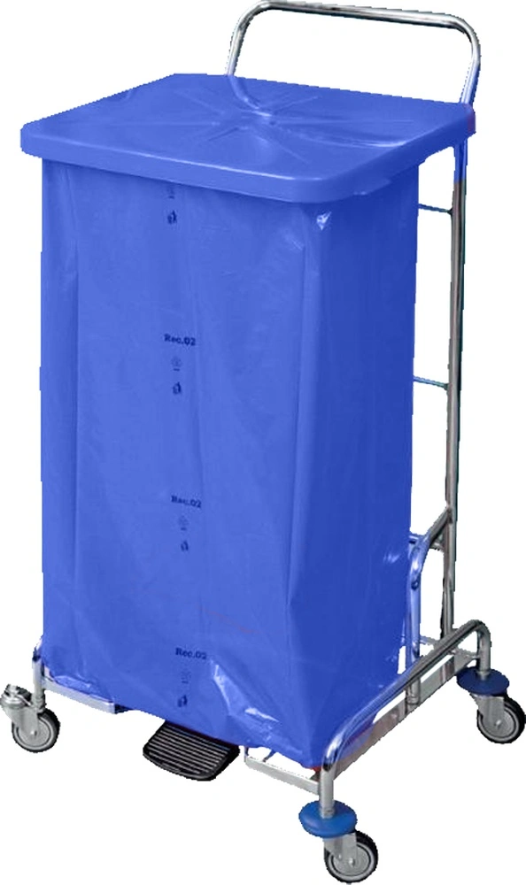 Stojan na odpad s nášl Pedalbag víko modré 120L