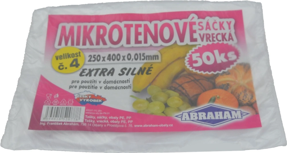 Sáčky mikrotenové 25x40/ 0,015mi 50ks