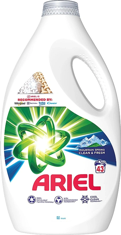 Prací gel Ariel  Mountain bílé 40 dávek/ 1,8L