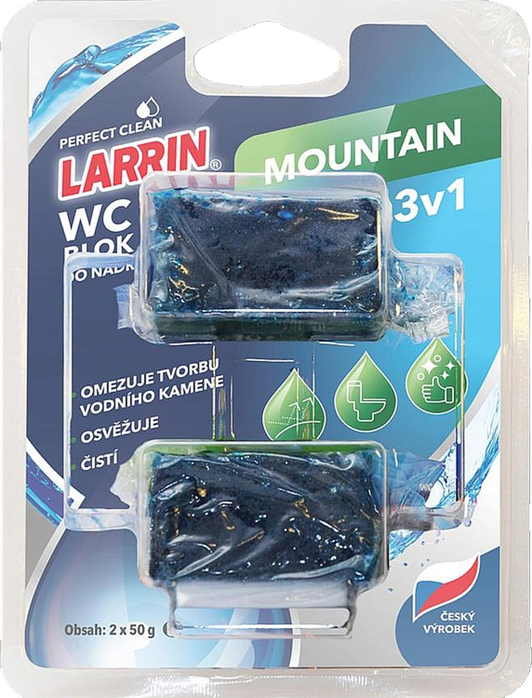WC blok Larrin Mountain barvící Fresh 2x50g