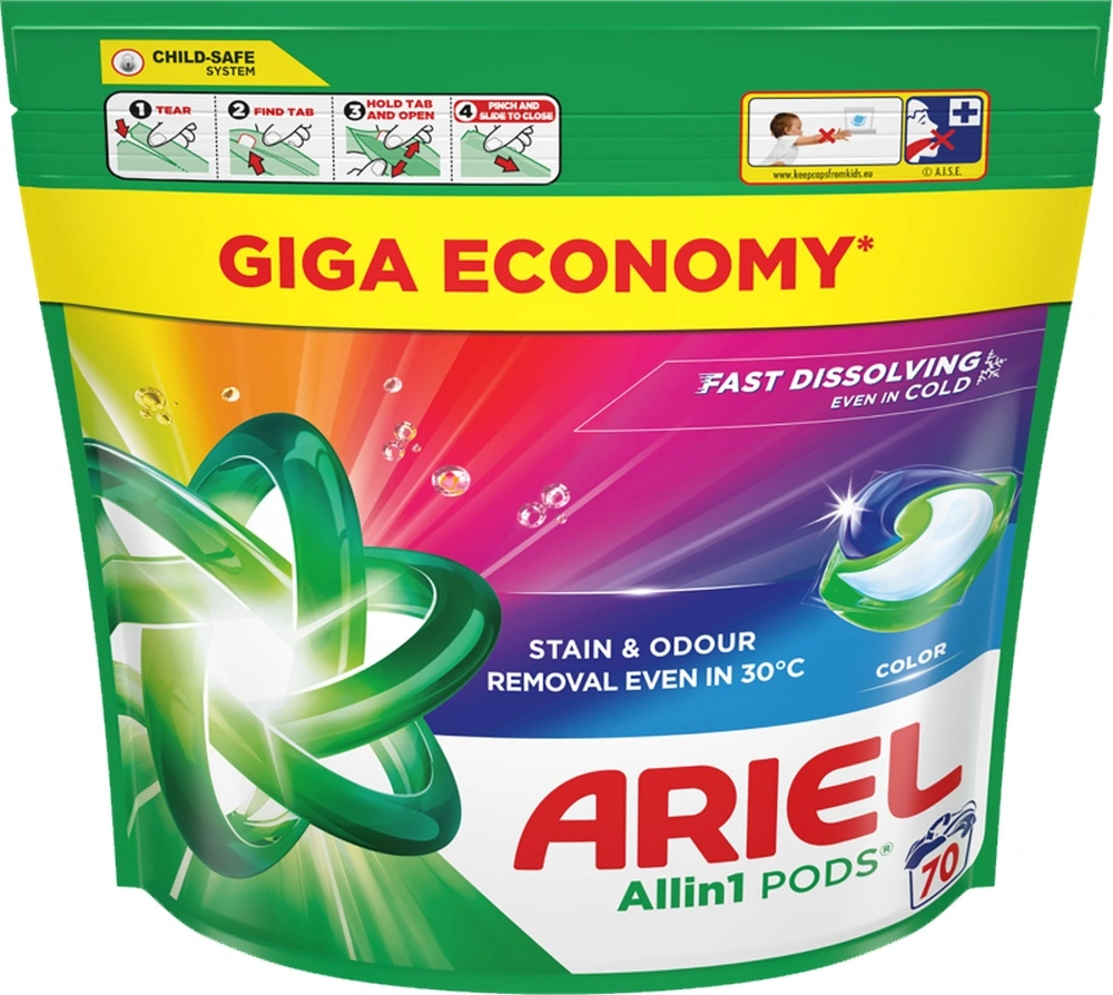Prací tablety Ariel Color 70ks