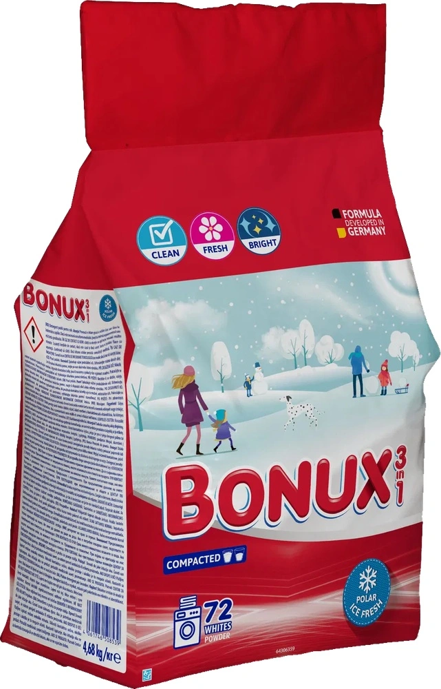 Prášek Bonux bílé 72 dávek/ 4,68kg