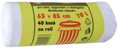 Sáčky do koše 70L 63x85/ 8mi 40ks bílé
