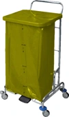 Stojan na odpad s nášl Pedalbag víko žluté 120L